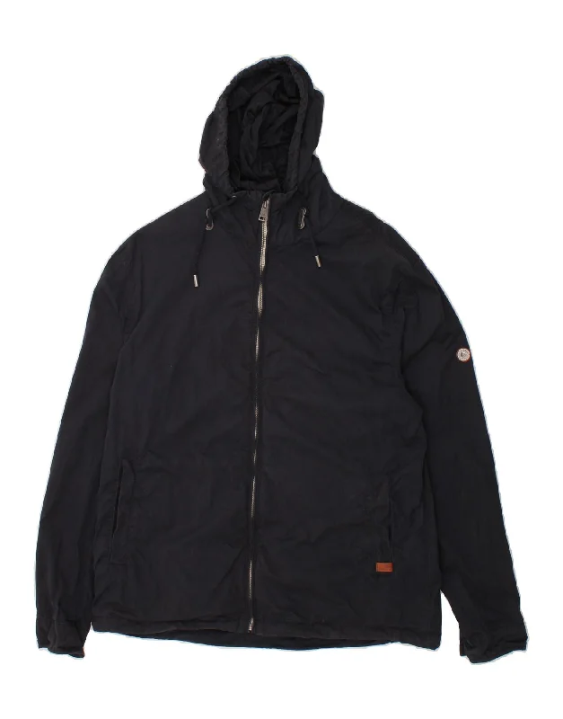 men's utility jackets -BEN SHERMAN Mens Hooded Bomber Jacket UK 38 Medium Navy Blue