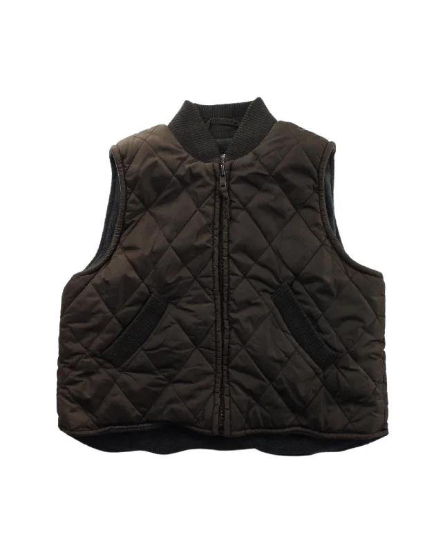 slim-fit waistcoats for men -Bonpoint Quilted Vest 4T