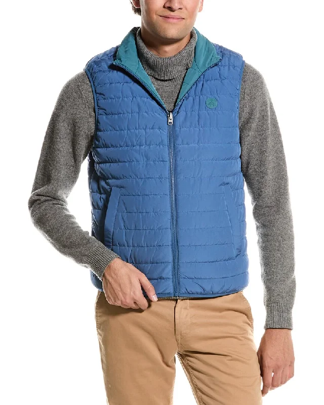 elegant waistcoats for men -Brooks Brothers Reversible Puffer Vest