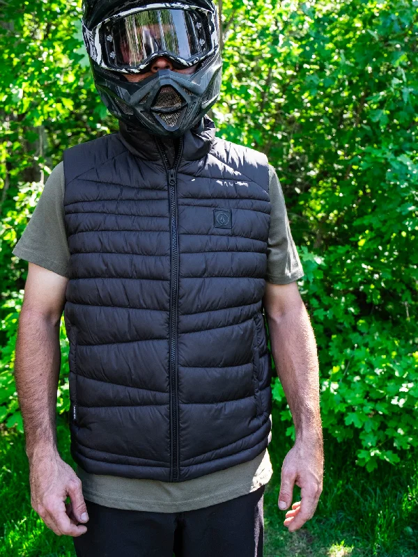 men's dress vests -Earth Tripper Puff Vest - BLACK