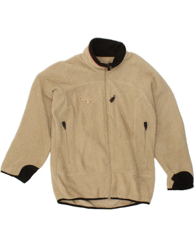 men's lightweight outdoor jackets -FILA Mens Fleece Jacket UK 36 Small Beige Polyester