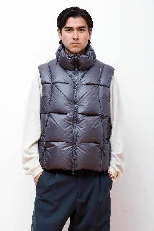 men's quilted waistcoats -3D Down Vest Lead Grey