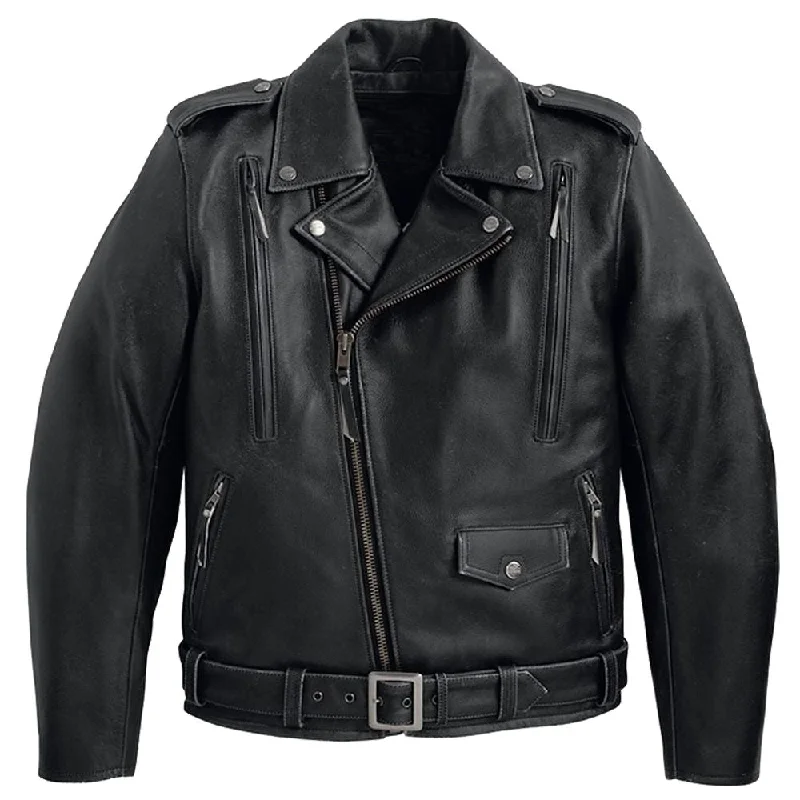 men's field jackets -Heavy Fashion Biker Mens Leather Jacket