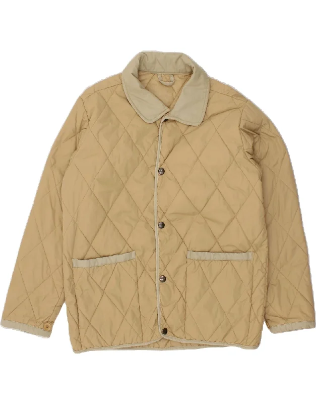 men's parkas for winter -HENRI LLOYD Mens Quilted Jacket UK 36 Small Beige Polyamide