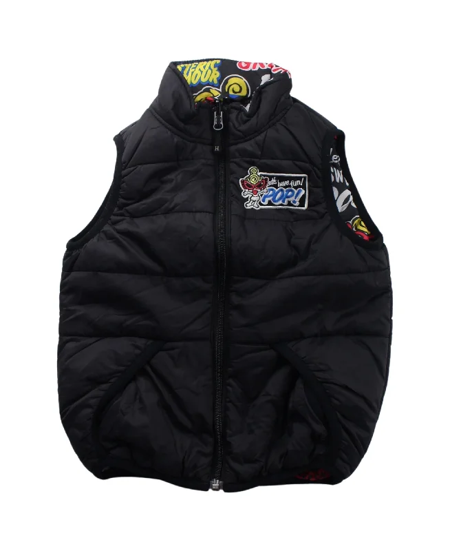 quilted vests for men -Hysteric Mini Reversible Puffer Vest 4T