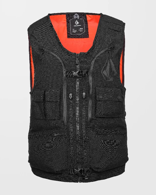 men's waistcoats for business -Iguchi Slack Vest - Black