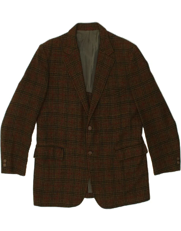 men's versatile jackets -JOHN BLAIR Mens 2 Button Blazer Jacket UK 40 Large Brown Houndstooth