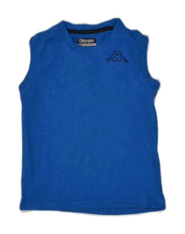 casual vests for men -KAPPA Boys Vest Top 5-6 Years Blue Cotton