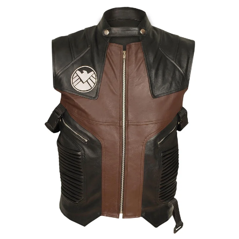 men's dress vests -Jeremy Renner Hawkeye Leather Vest - The Avengers Age Of Ultron