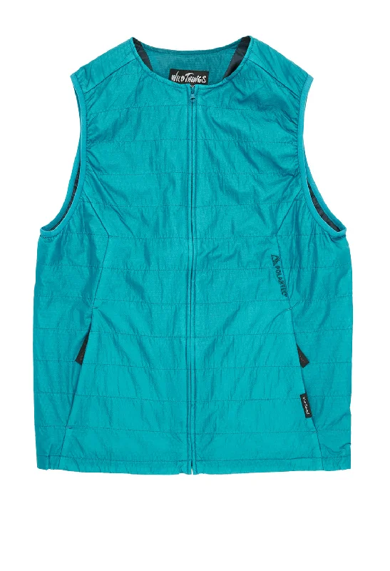 men's fitted vest jackets -Wild Things Men's Polar Alpha Vest - Turquiose