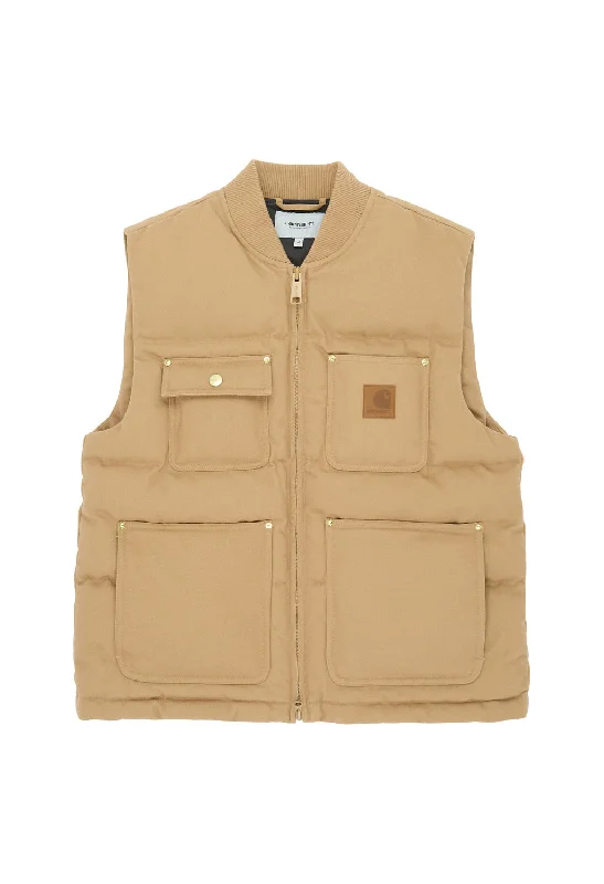 warm vests for men -Carhartt WIP Men's Rayley Vest - Peanut