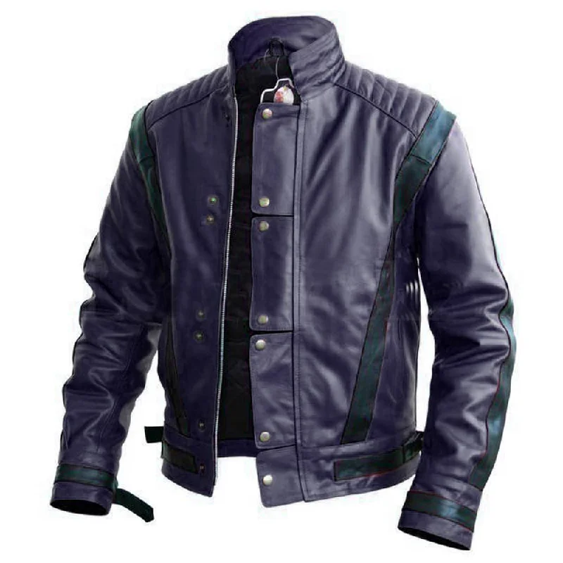 men's hooded bomber jackets -Michael Jackson Thriller Premium Leather Jacket