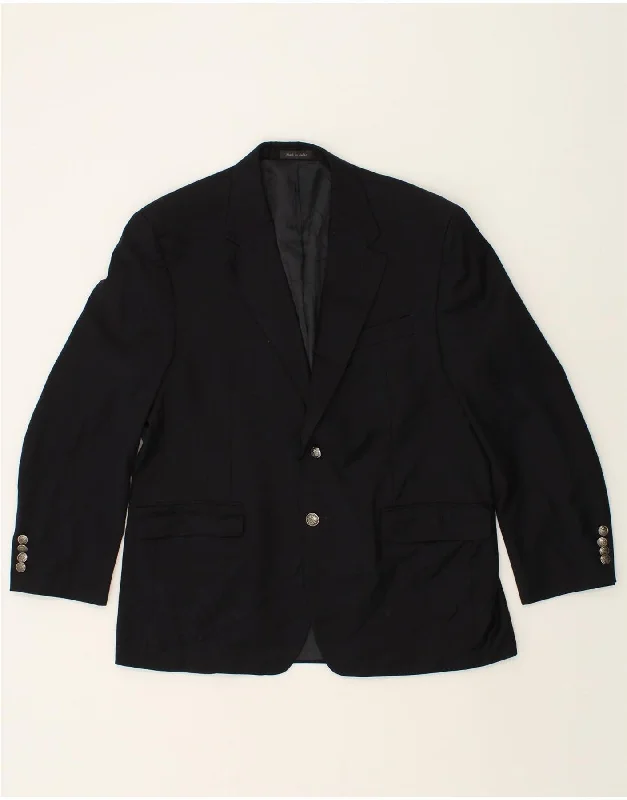 men's lightweight rain jackets -MICHAEL KORS Mens 2 Button Blazer Jacket UK 42 XL Navy Blue Wool