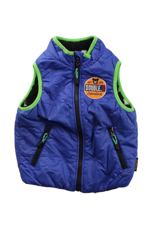 men's trendy waistcoats -Miki House Reversible Outerwear Vest 18-24M