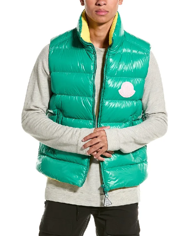 quilted vests for men -Moncler Puffer Down Vest