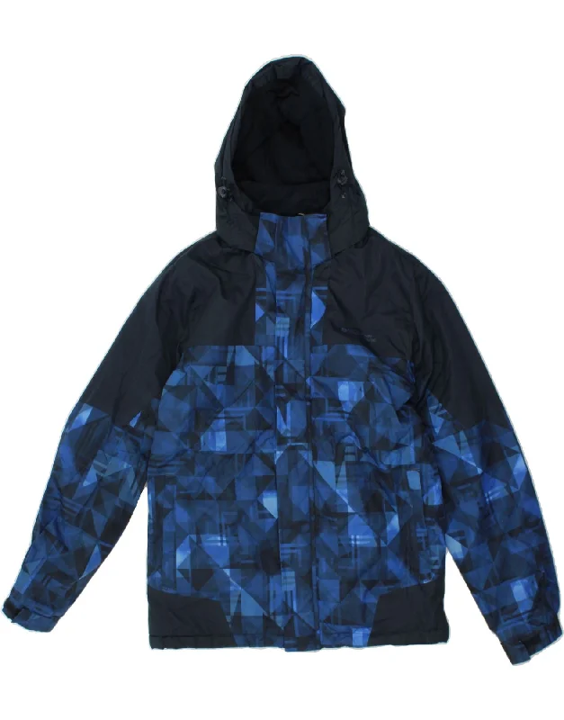 men's fitted jackets -MOUNTAIN WAREHOUSE Mens Hooded Windbreaker Jacket UK 36 Small Navy Blue