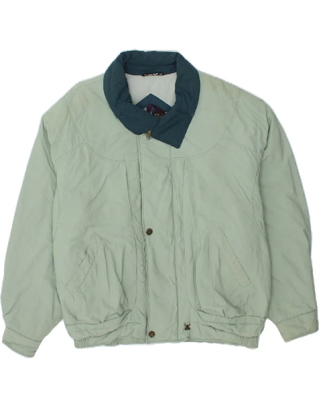 men's stylish coats and jackets -NEW FAST Mens Bomber Jacket IT 54 2XL Green Polyamide