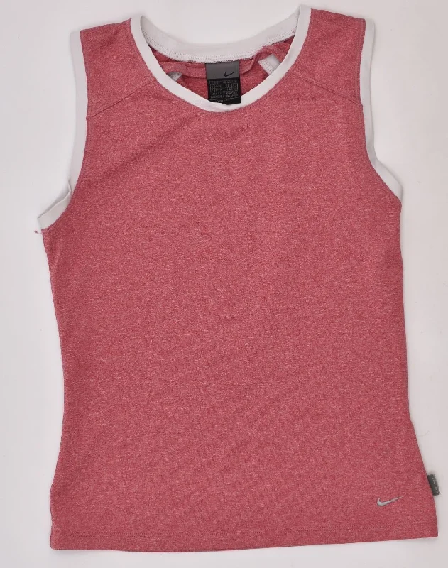 trendy vests for men -NIKE Girls Vest Top 8-9 Years Pink Polyester