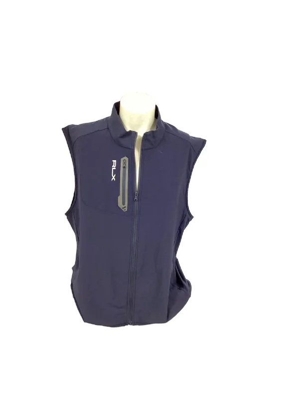 men's fleece vests -NWT RLX Ralph Lauren Navy Vest 2XL