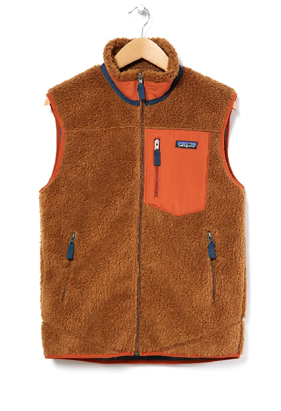 sleek vests for men -Patagonia Classic Retro-X Men's Vest - Bear Brown