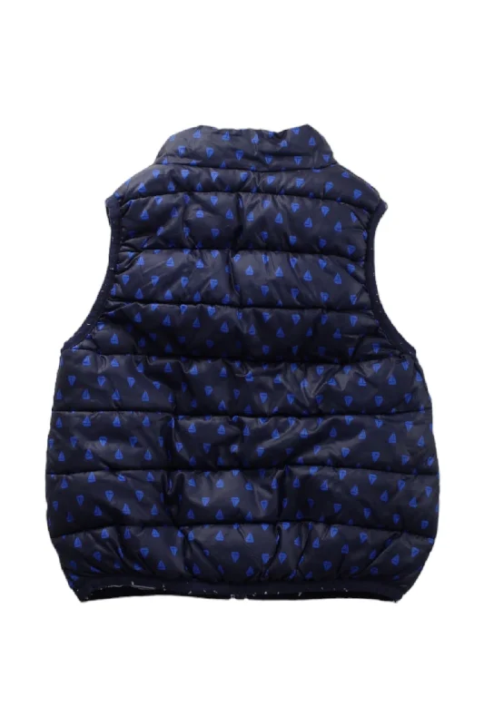 warm vest jackets for men -Petit Bateau Puffer Vest 2T