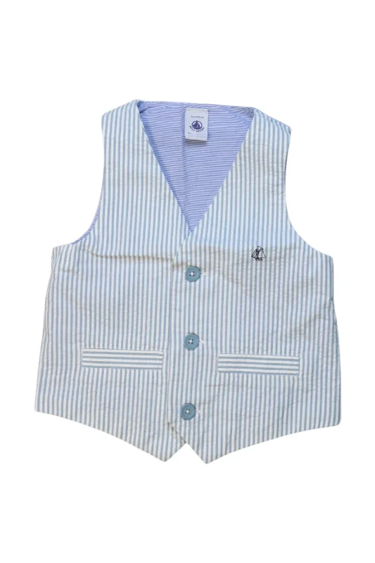 slim-fit waistcoats for men -Petit Bateau Suit Vest 3T