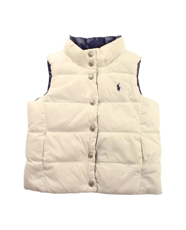 men's fashionable vests -Polo Ralph Lauren Reversible Puffer Vest 4T