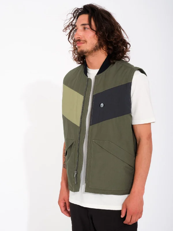 men's casual waistcoats -Prysmer Vest - SQUADRON GREEN