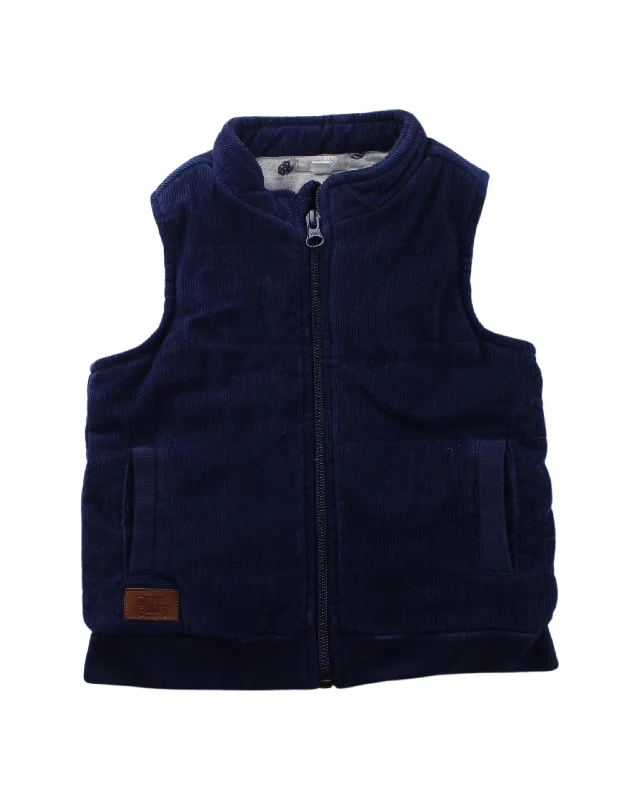 button-down vests for men -Purebaby Outerwear Vest 18-24M