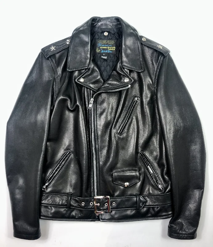 men's quilted winter jackets -Schott 519 Natural Cowhide 50's One Star Motorcycle Leather Jacket