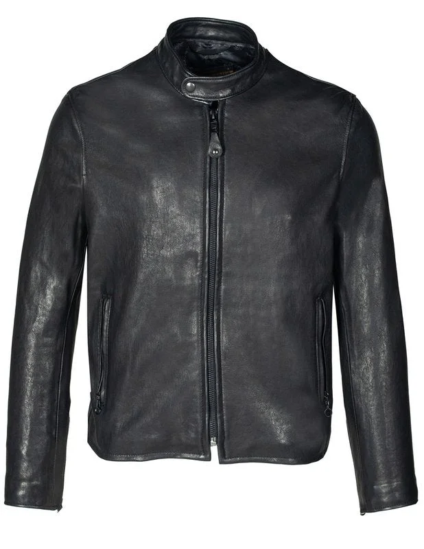 men's tailored jackets -Schott P234 Vegetable Tanned Lambskin Cafe Racer Jacket