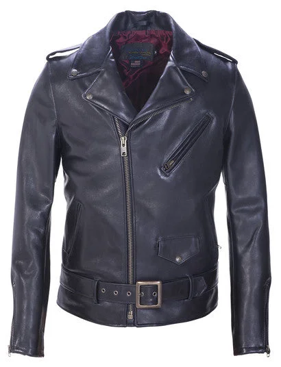 men's wool-blend trench coats -Schott PER22 Cowhide Perfecto Leather Jacket