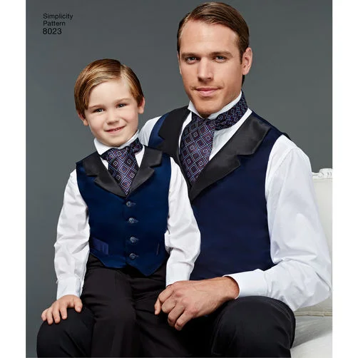 men's reversible vests -Simplicity Vest, Bow-tie & Cummerbund S8023