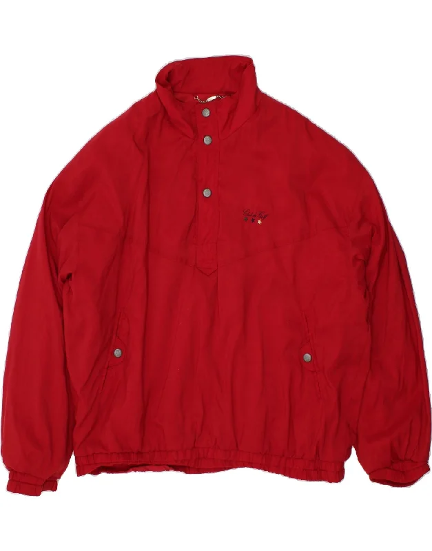 men's quilted jackets -STEINEBRONN Mens Sympatex Pullover Windbreaker Jacket IT 56 3XL Red