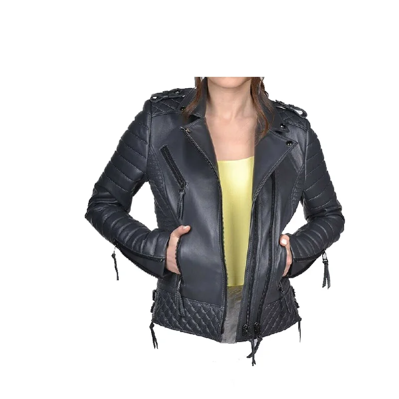 men's leather bomber jackets -STUNNING WOMEN LEATHER JACKET