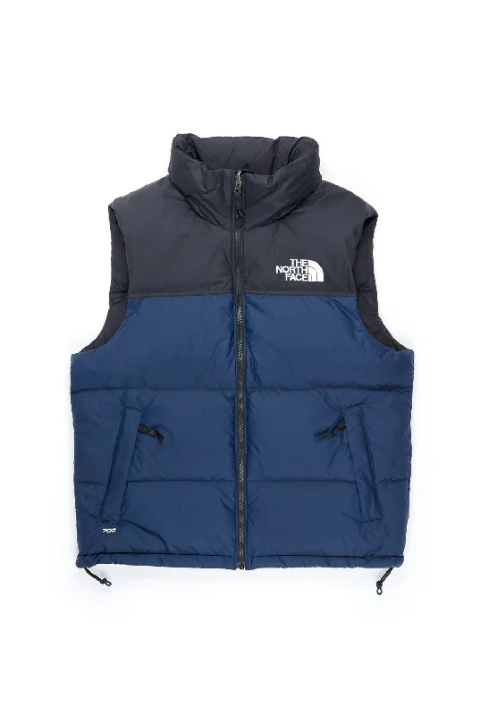 men's plaid vests -The North Face 1996 Retro Nuptse Men's Vest - Summit Navy-TNF Black