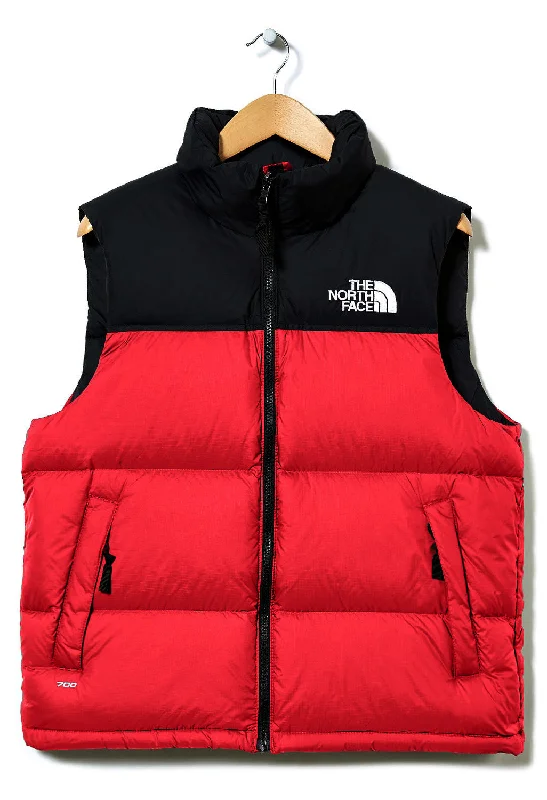 modern vests for men -The North Face 1996 Retro Nuptse Men's Vest - TNF Red