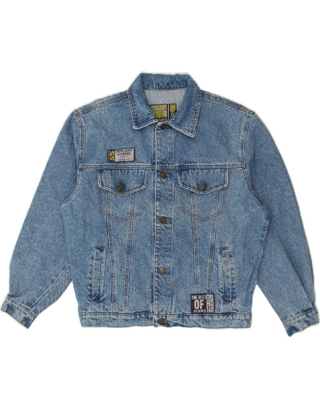 men's peacoats for casual wear -VINTAGE Mens Denim Jacket UK 42 XL Blue