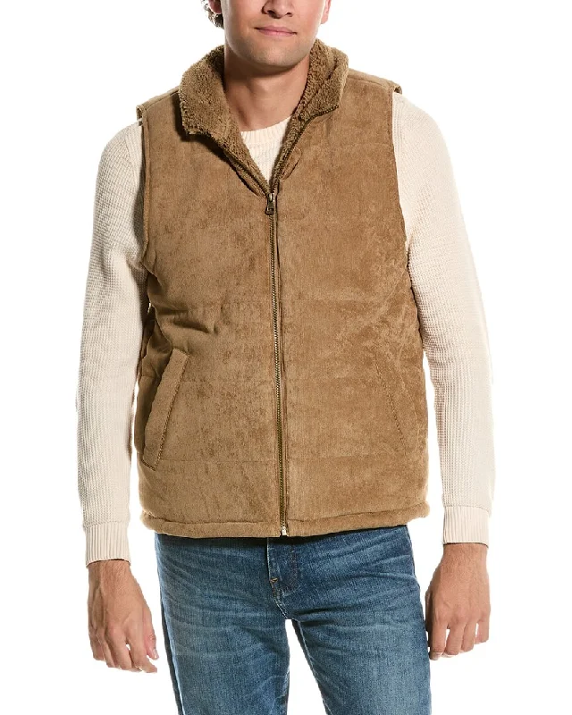 fashionable sleeveless vests for men -WEATHERPROOF VINTAGE Corduroy Puffer Vest