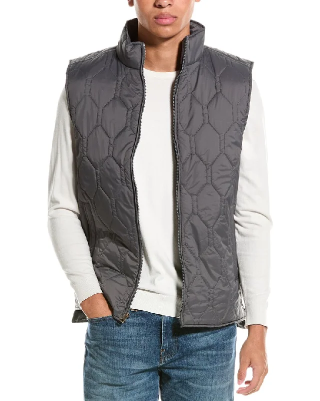 men's fleece-lined vests -WEATHERPROOF VINTAGE Hexagon Quilted Vest