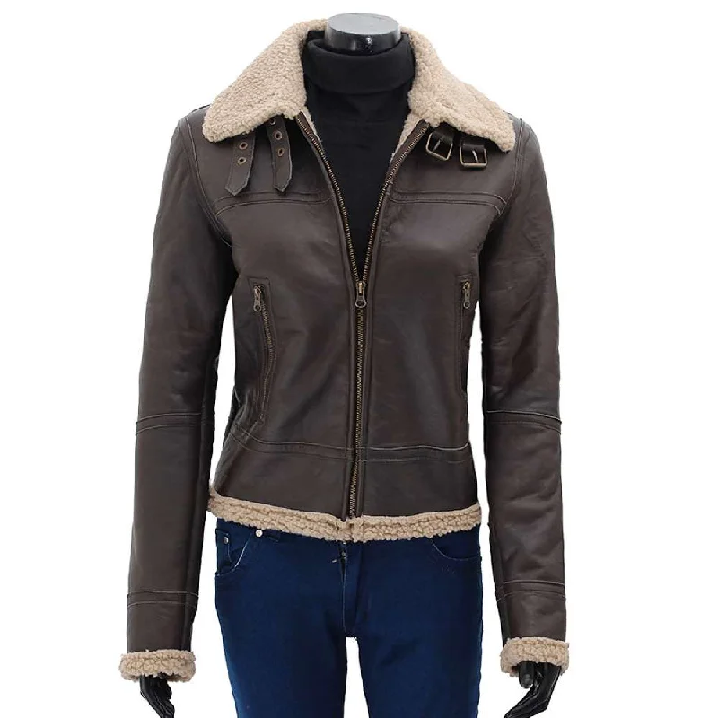 men's versatile jackets -Dark Brown Bomber Leather Jacket