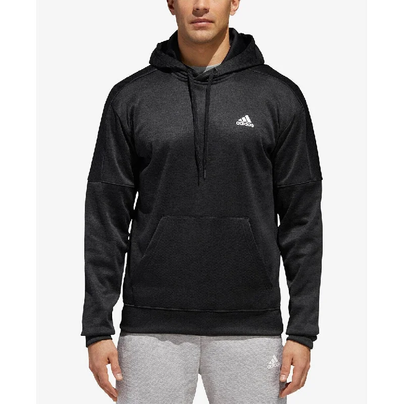 casual sweatshirts for men -Adidas Men's Team Issue Fleece Hoodie Black Size Extra Large - X-Large