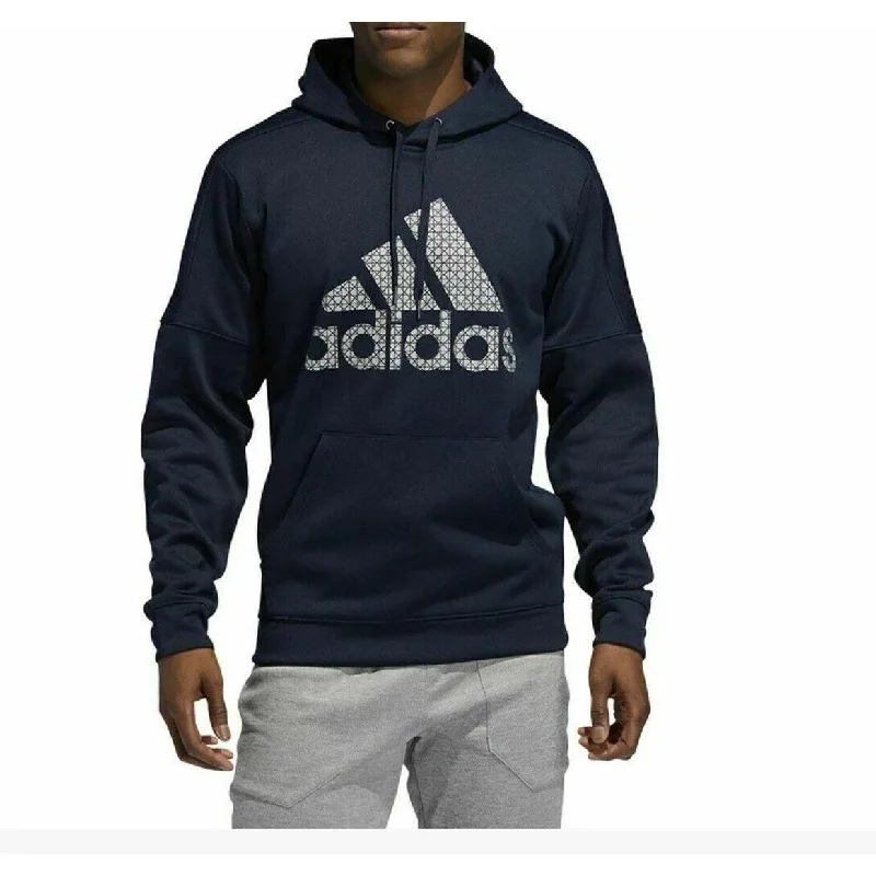 high-quality sweatshirts for men -Adidas Men's Team Issue Fleece Logo Hoodie Dark Blue Size Large