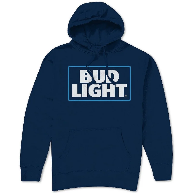 men's logo sweatshirts -Bud Light Logo Men's Hoodie Navy Size Extra Large