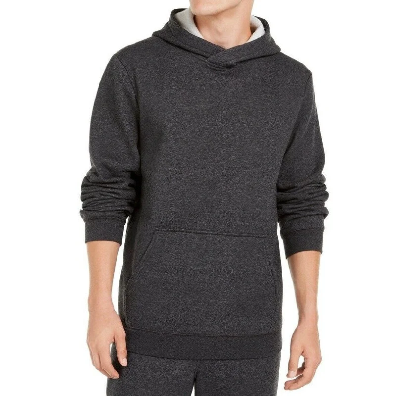 zip-up hoodies for men -Ideology Men's Fleece Hoodie Gray Size XX-Large