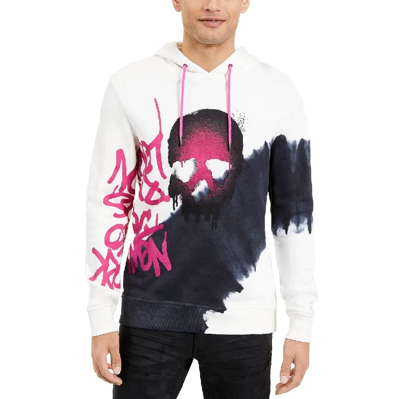 modern hoodies for men -INC International Concepts Men's Graffiti Skull Hoodie Black Size 2 Extra Large