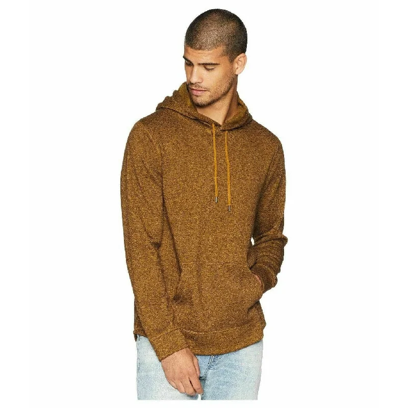 men's winter sweatshirts -Levi's Men's Cash Textured Fleece Hoodie Gold Size Medium