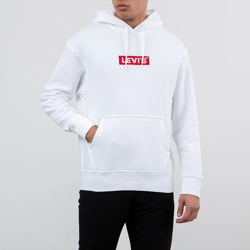 men's hoodies for casual outings -Levi's Men's Logo Hoodie White Size XX-Large