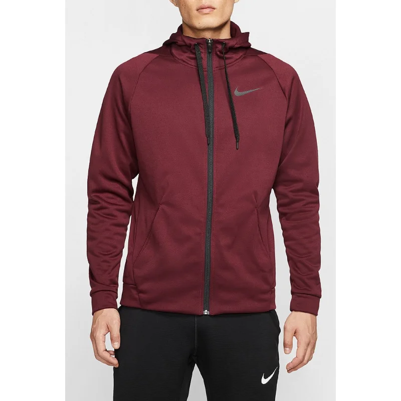 hoodie sweatshirts for men -Nike Men's Therma Training Full Zip Hoodie Red Size Large