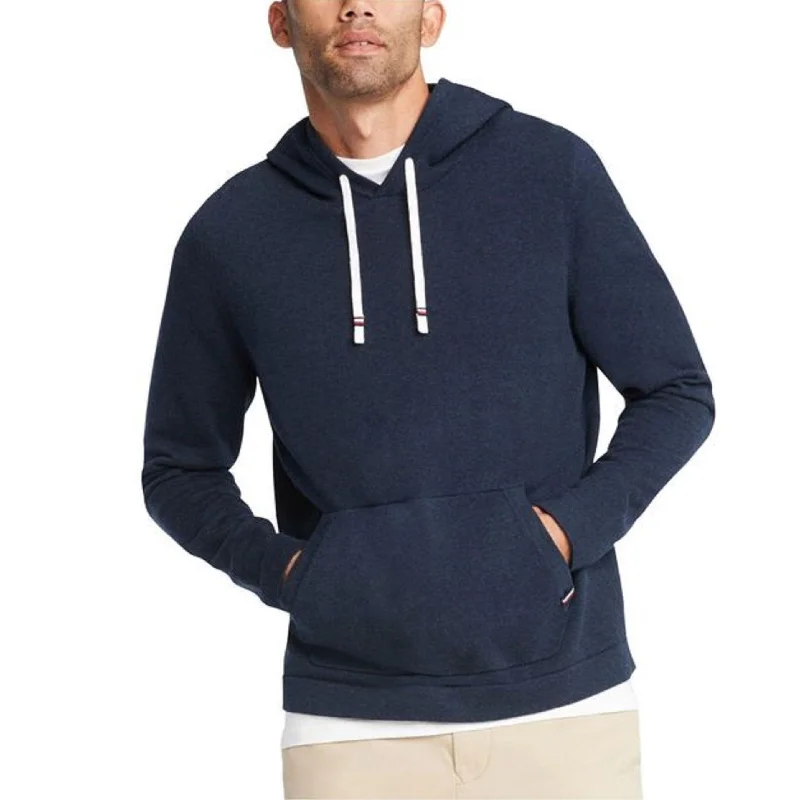 athletic sweatshirts for men -Tommy Hilfiger Men's Victor Popover Hoodie Navy Size2 Extra Large